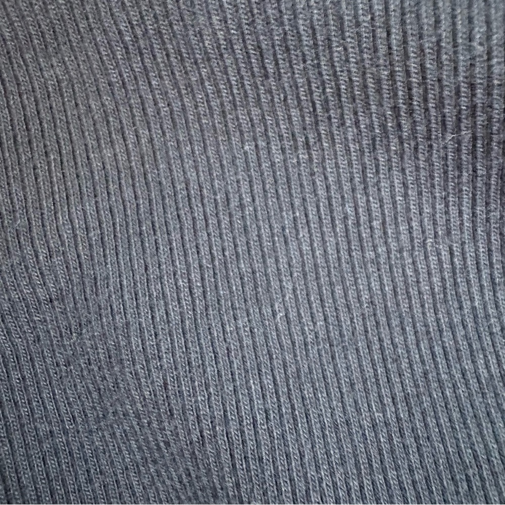 Michael Stars Abby Ribbed Faux Wrap Navy Dress. Size Large Petite. - Picture 7 of 12